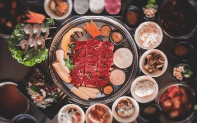 Korean BBQ on a grill