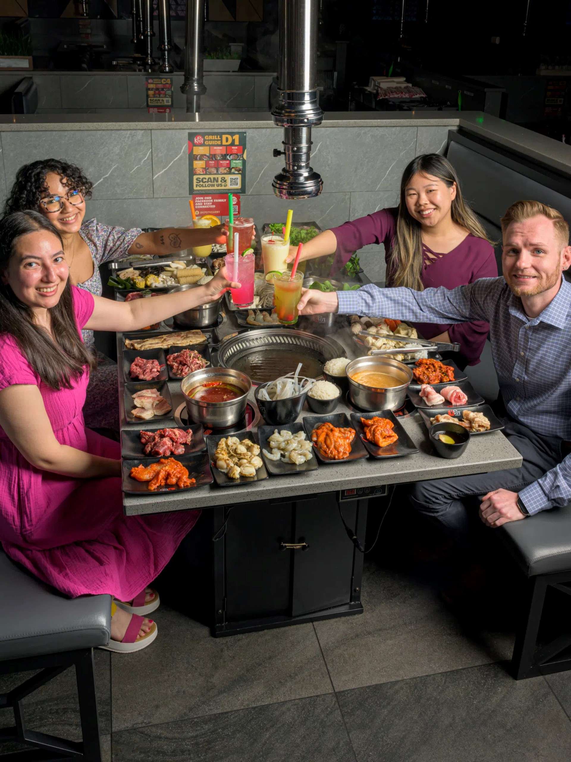 Guests sitting at a KPOT table