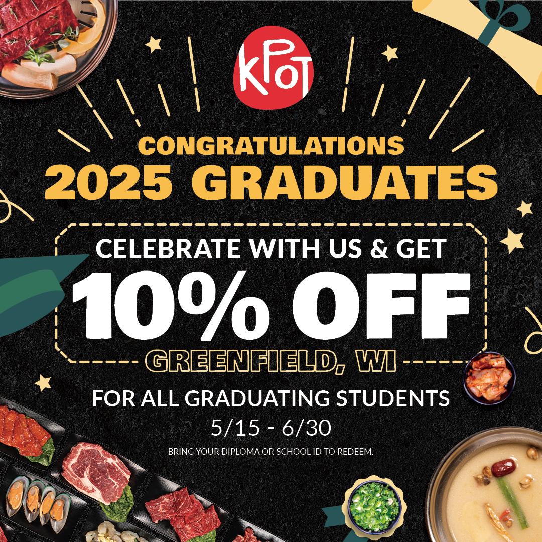 KPOT GreenfieldWI Graduation10Off FB