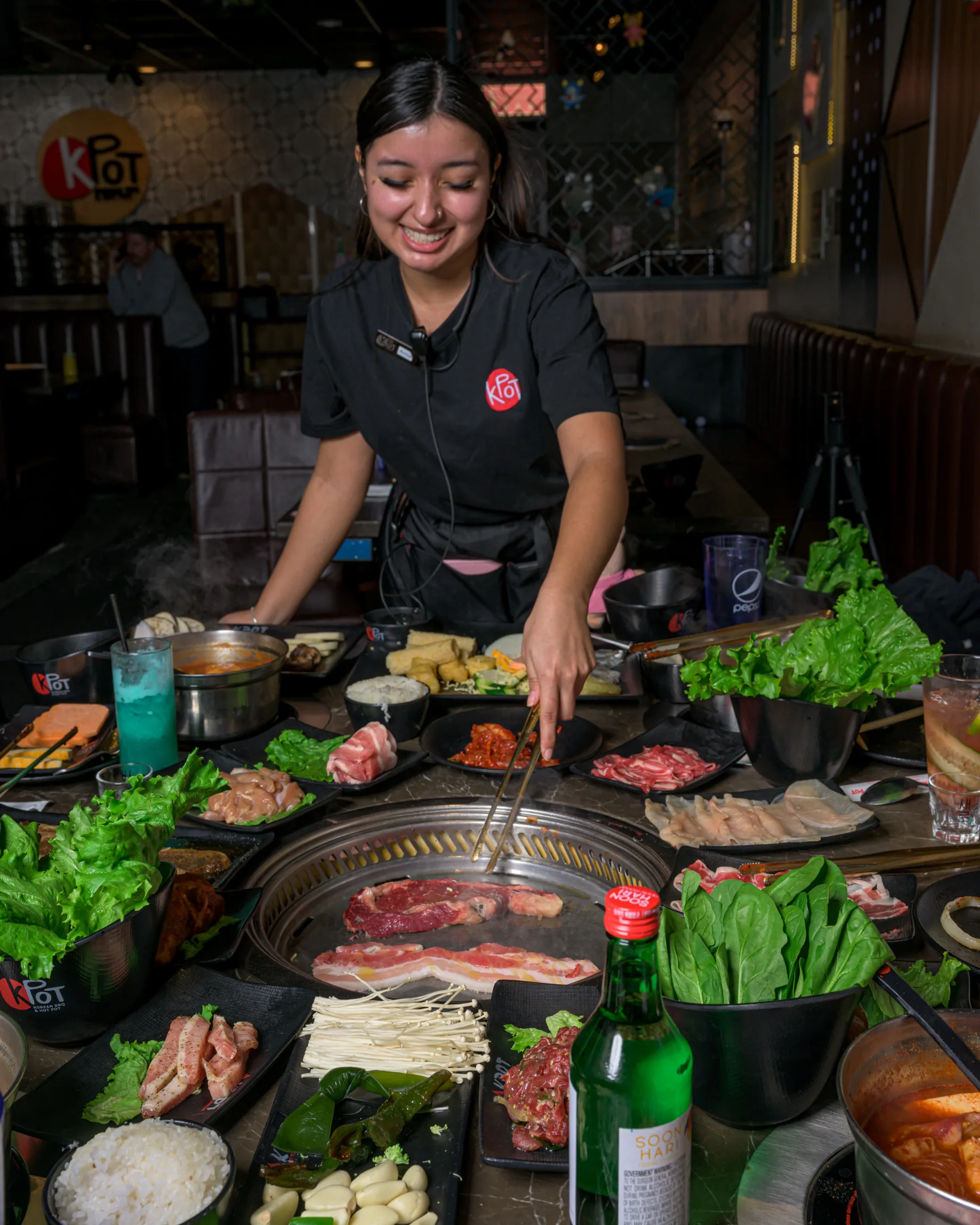 KPOT Server grilling food