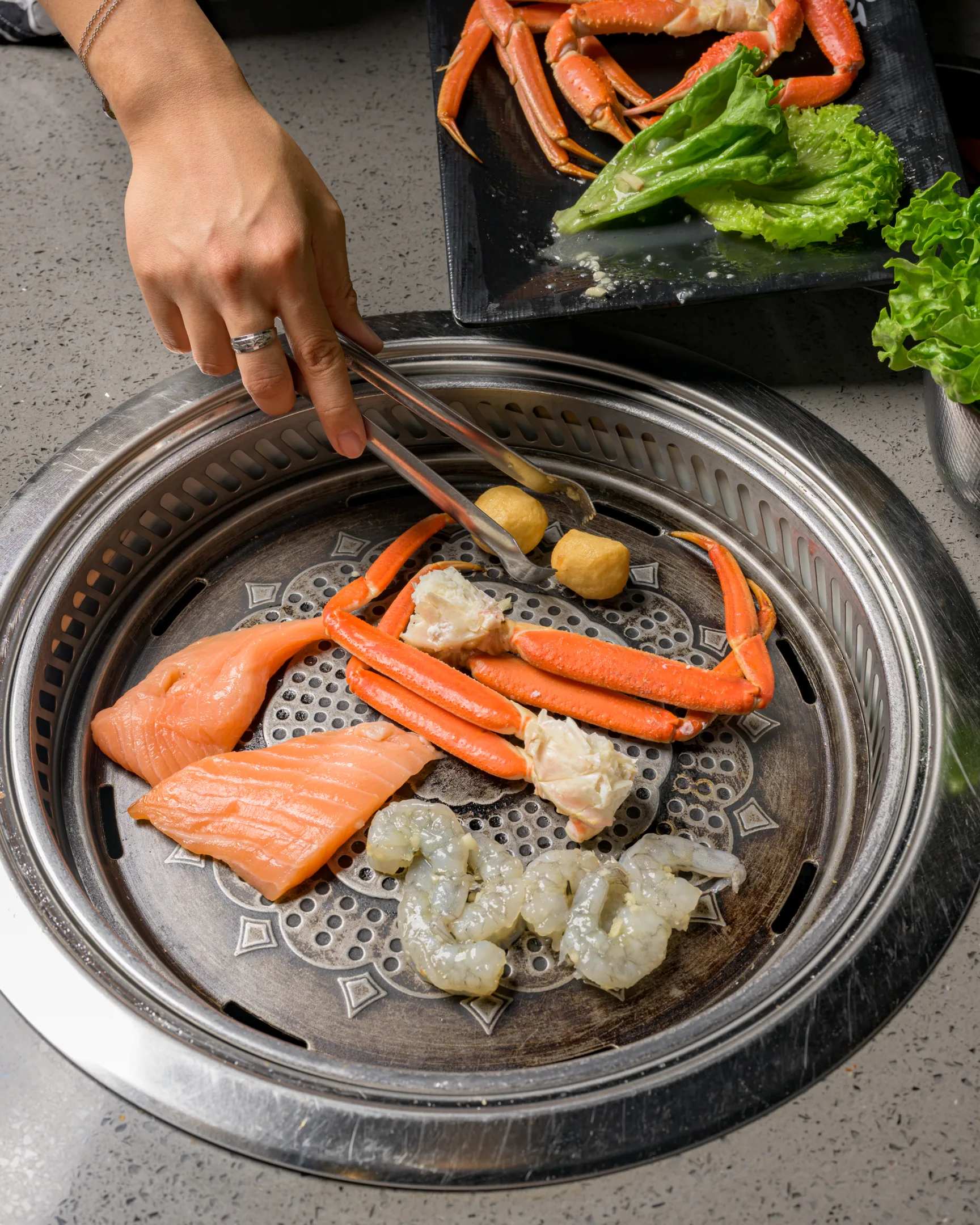Seafood grilling at KPOT